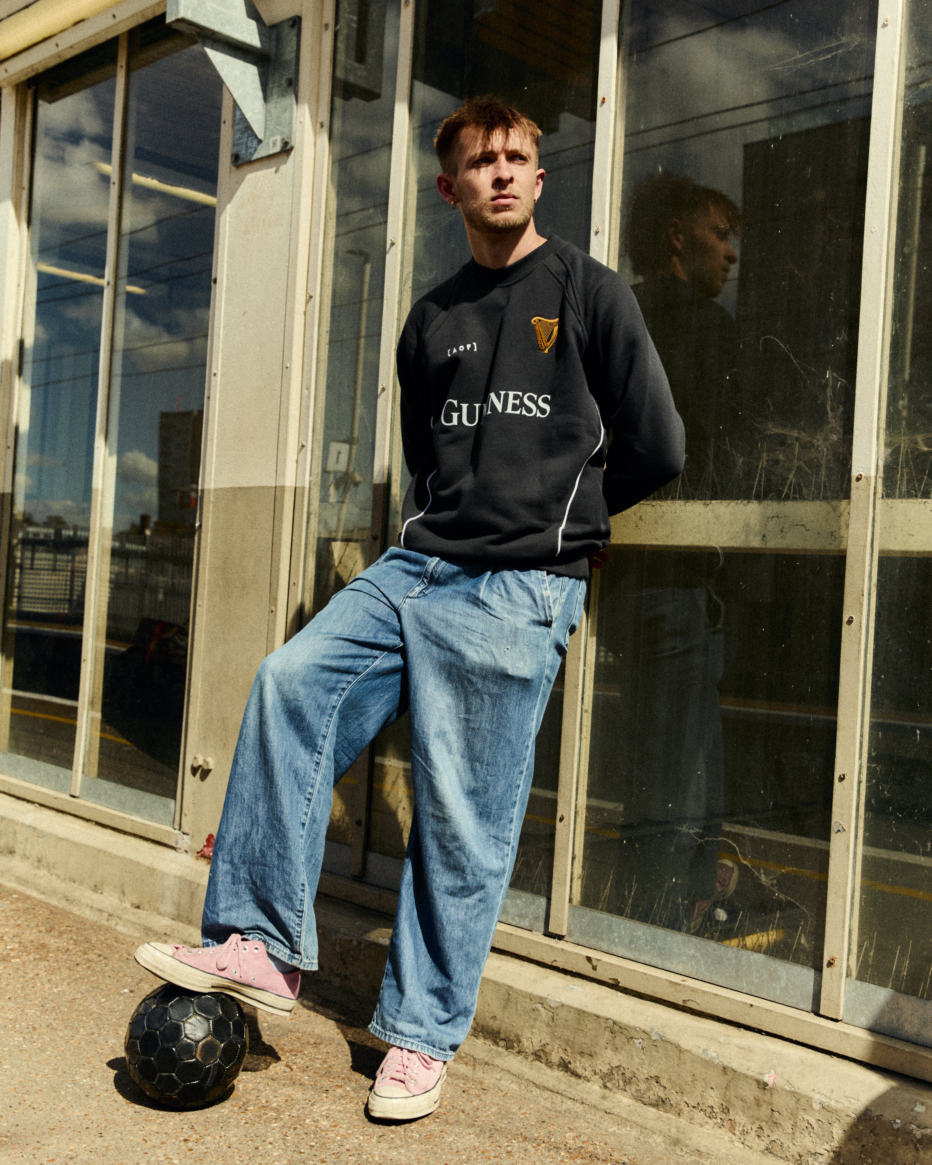 Guinness Panelled Black Sweat - Image 7